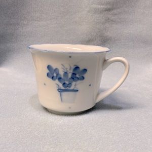2  STEELE HAND PAINTED PORCELAIN DE CHINE CUP Blues (set of two)